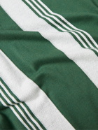 Frescobol Carioca - Francisco Striped Cotton and Silk-Blend Polo Shirt - Green