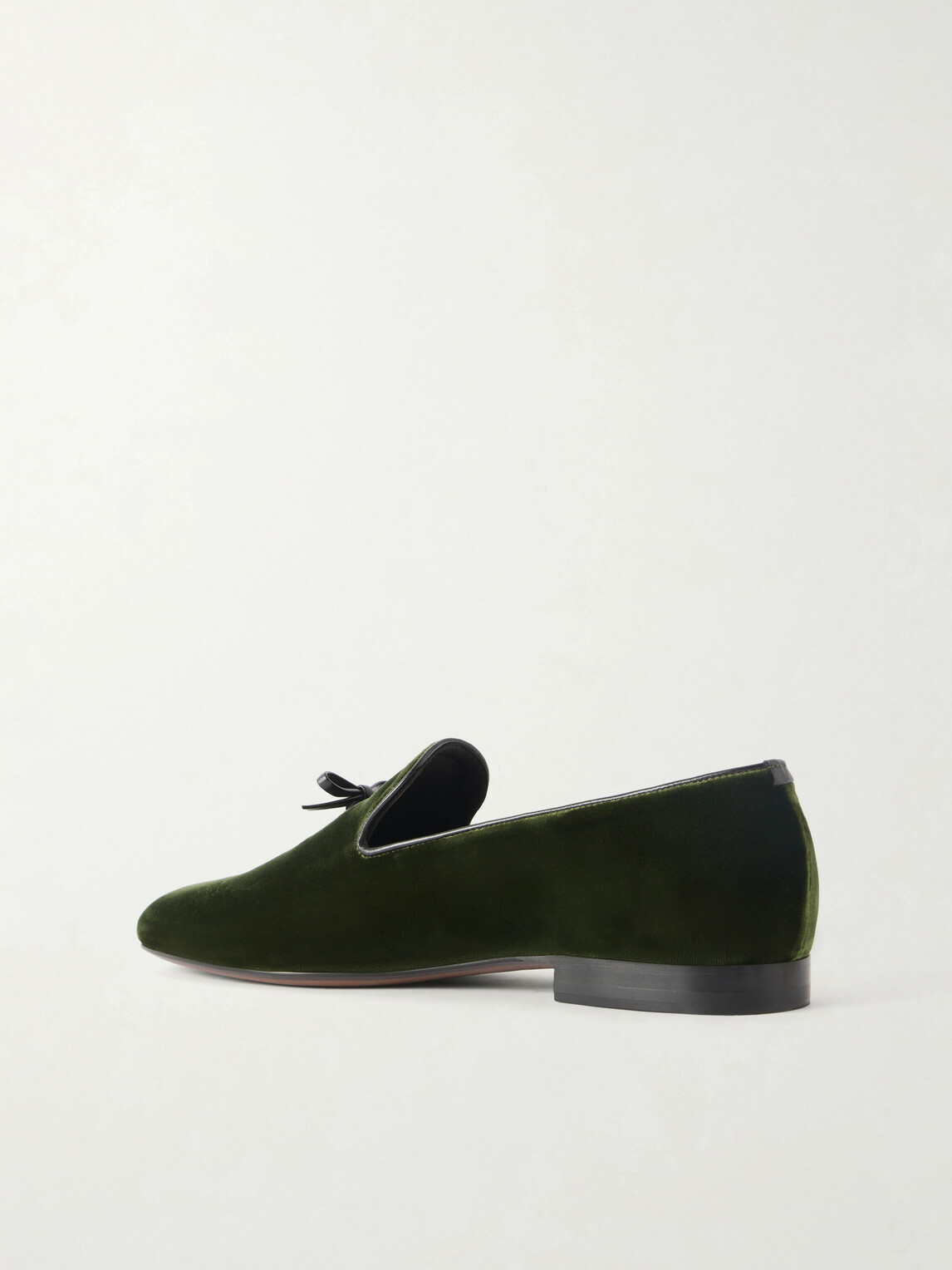 TOM FORD - Scott Bow-Detailed Velvet Loafers - Green