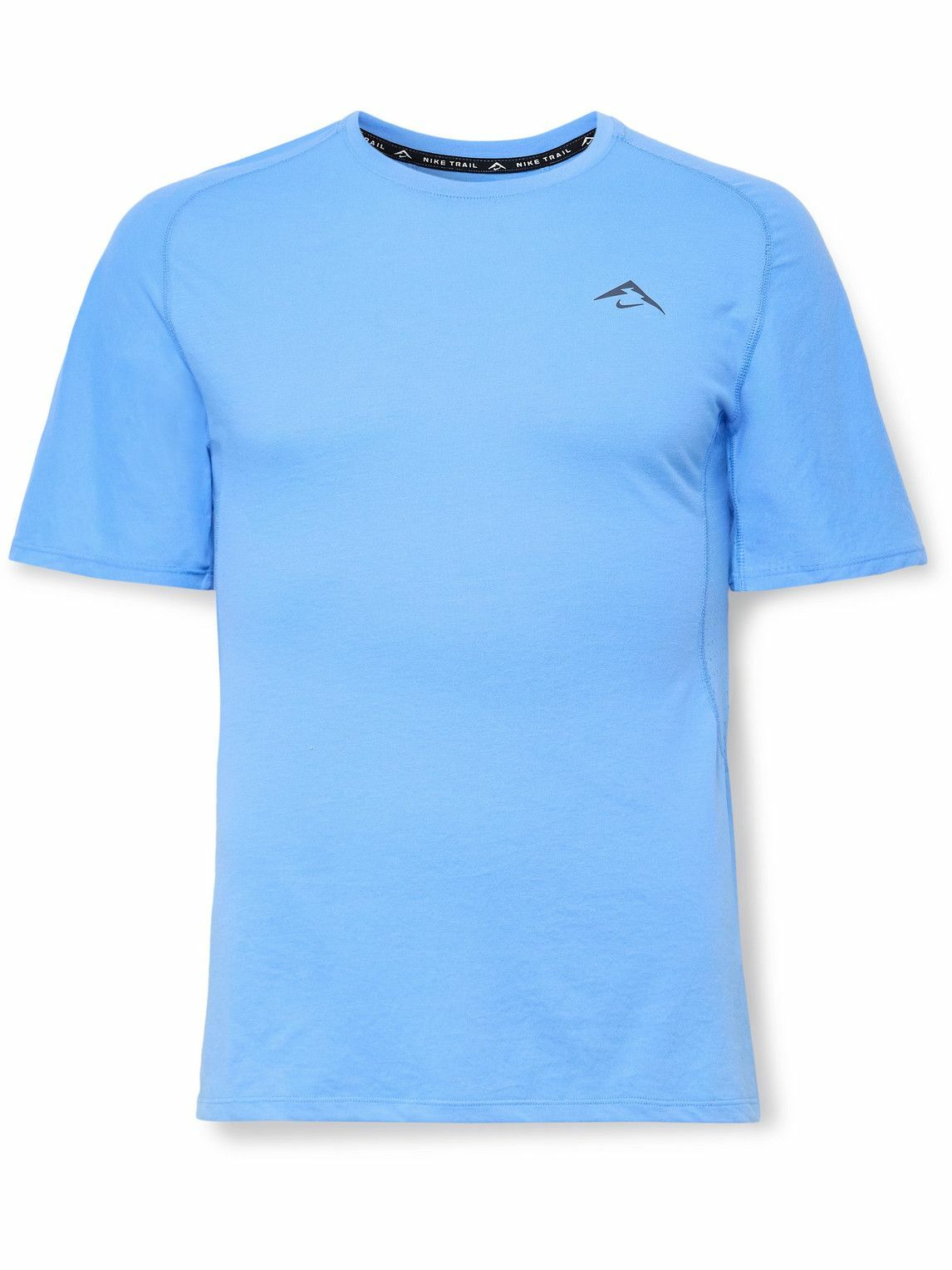 NIKE RUNNING - Trail Solar Chase Mesh-Panelled Dri-FIT ADV T-Shirt - Blue