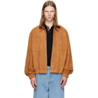 Paul Smith Tan Suede Bomber Jacket