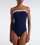 Karla Colletto Basics ruffled strapless swimsuit