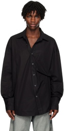 Marina Yee Black Maxi Fold Shirt