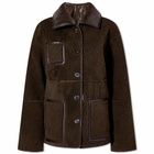 Saks Potts Women's Ada Shearling Jacket in Distressed Brown