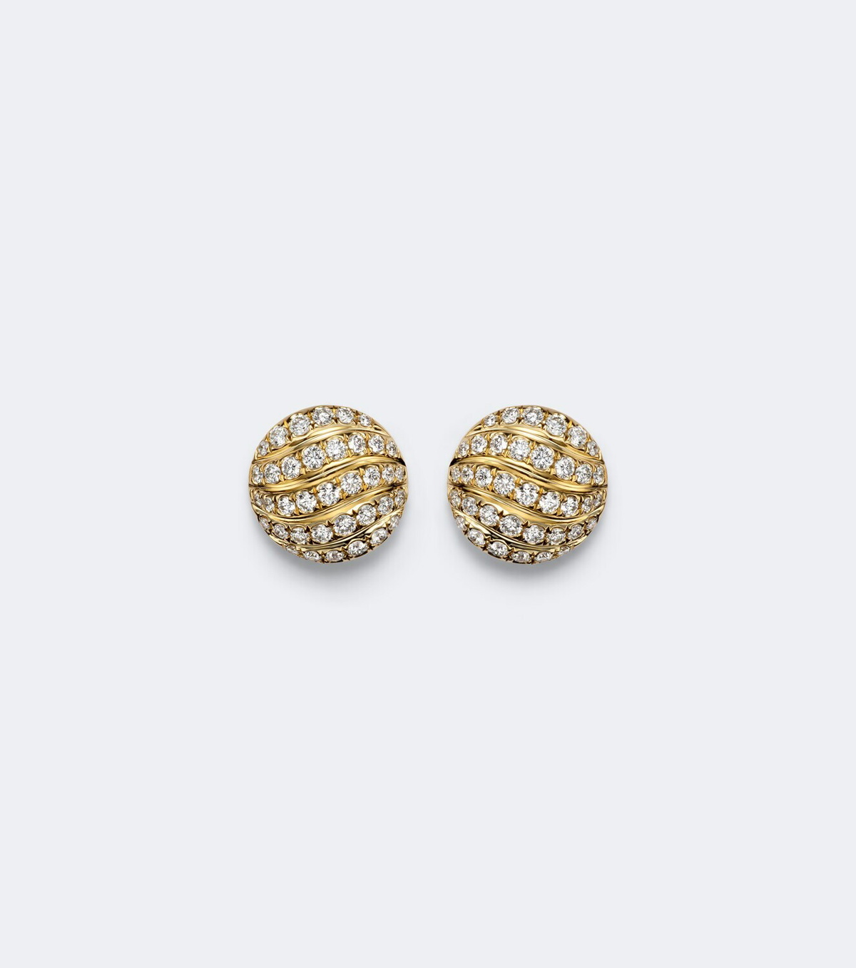 David Yurman Sculpted Cable 18kt gold earrings with diamonds
