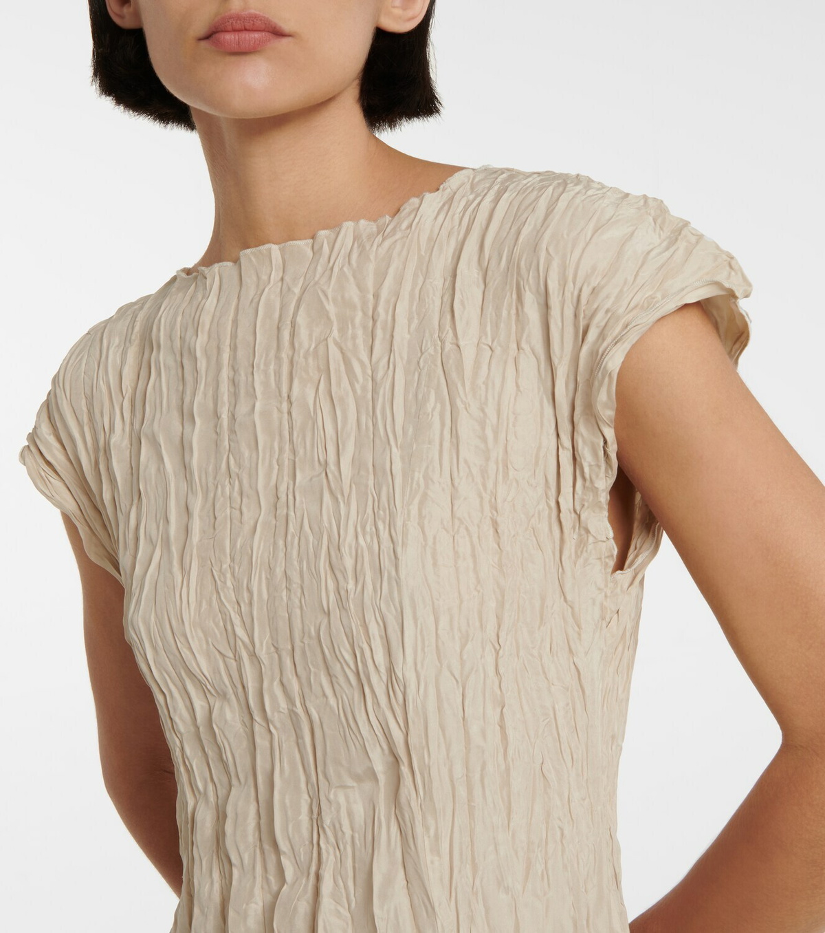 toteme crinkled silk dress Toteme Crinkled-Silk Maxi Dress