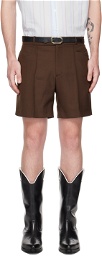 Ernest W. Baker Brown Tailored Shorts