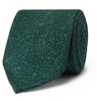 Rubinacci - 8cm Mélange Wool-Flannel Tie - Green