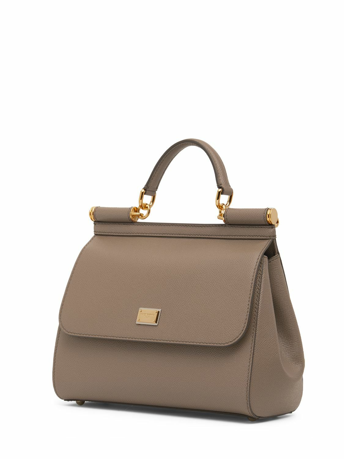 DOLCE & GABBANA Medium Sicily Dauphine Leather Bag