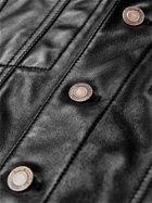 SAINT LAURENT - Slim-Fit Leather Trucker Jacket - Black