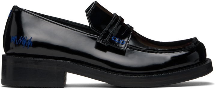 Photo: ADER error Black Leather Loafers