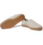 TOM FORD - Barnes Leather-Trimmed Woven Suede Espadrilles - White