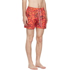 Vivienne Westwood Orange Surf Boxer Swim Shorts