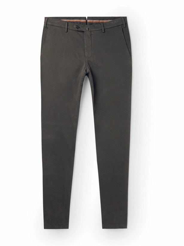 Photo: Loro Piana - Straight-Leg Stretch-Cotton Trousers - Gray