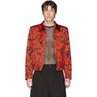 Dries Van Noten Red and Black Viscose Villiam Jacket