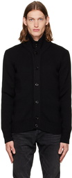 TOM FORD Black Button-Through Cardigan