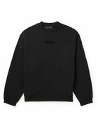 FEAR OF GOD ESSENTIALS - Logo-Appliquéd Cotton-Blend Jersey Sweatshirt - Black