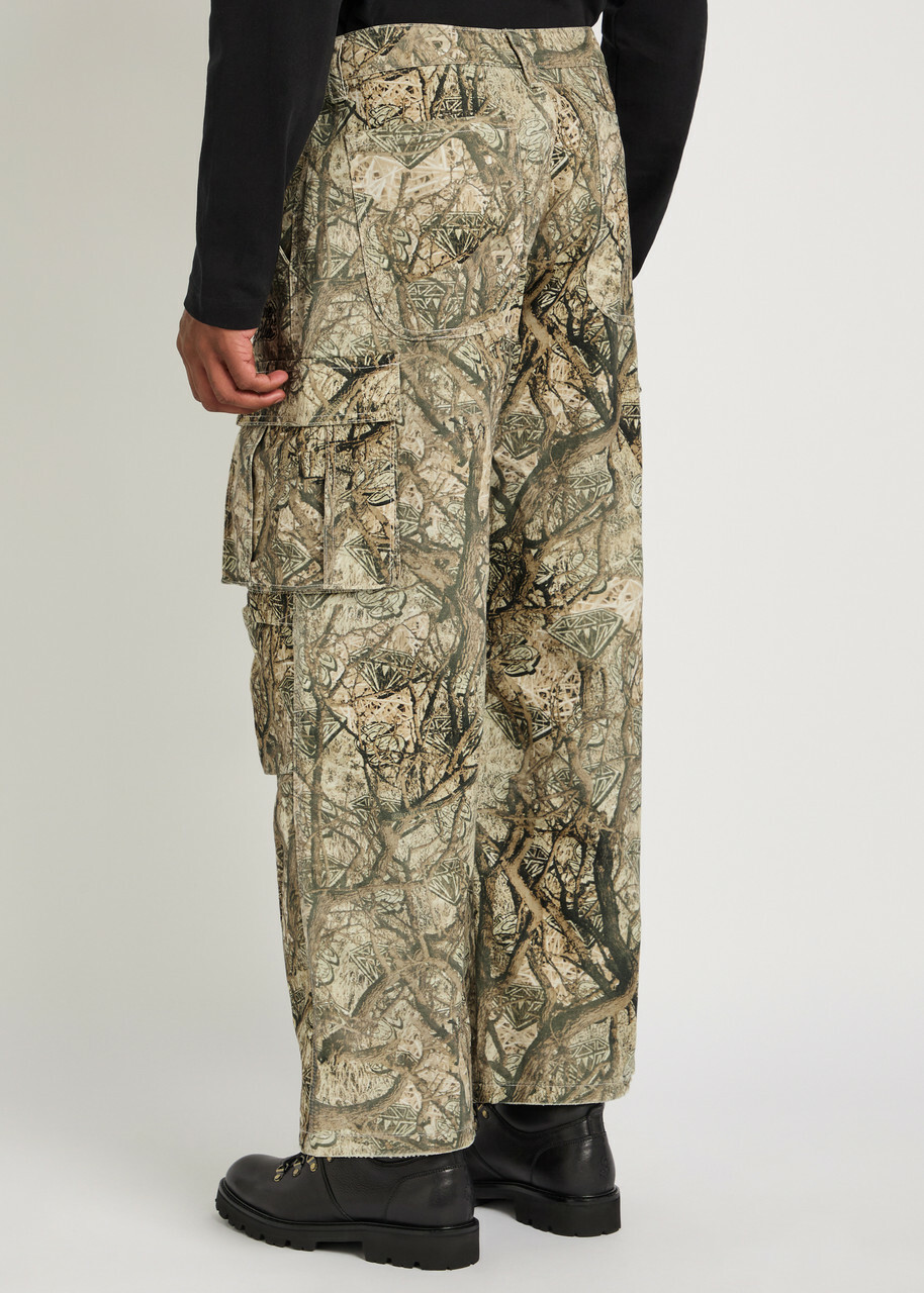 Billionaire Boys Club Camouflage Wide-leg Cotton Cargo Trousers Multicoloured 1