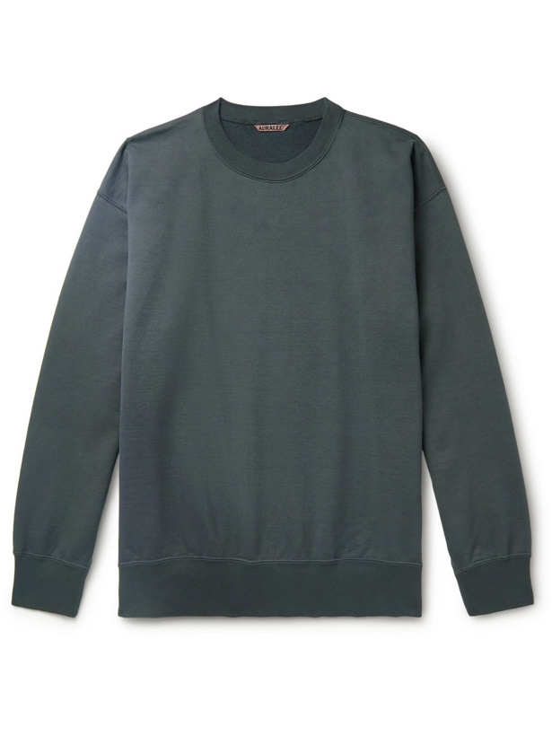 Photo: Auralee - Dégradé Cotton-Jersey Sweatshirt - Gray