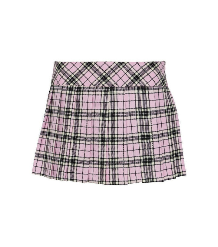 Photo: Giuseppe di Morabito Checked wool miniskirt