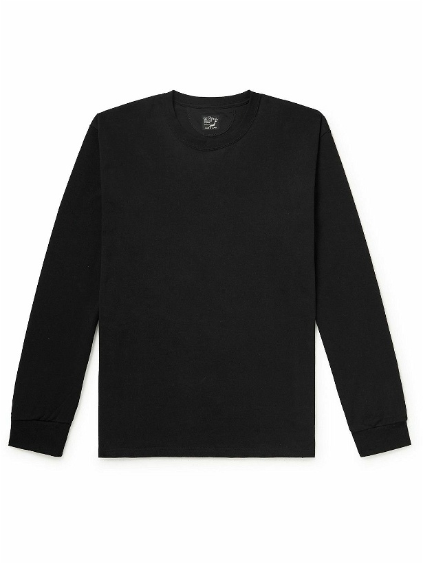 Photo: OrSlow - Logo-Embroidered Cotton-Jersey T-Shirt - Black