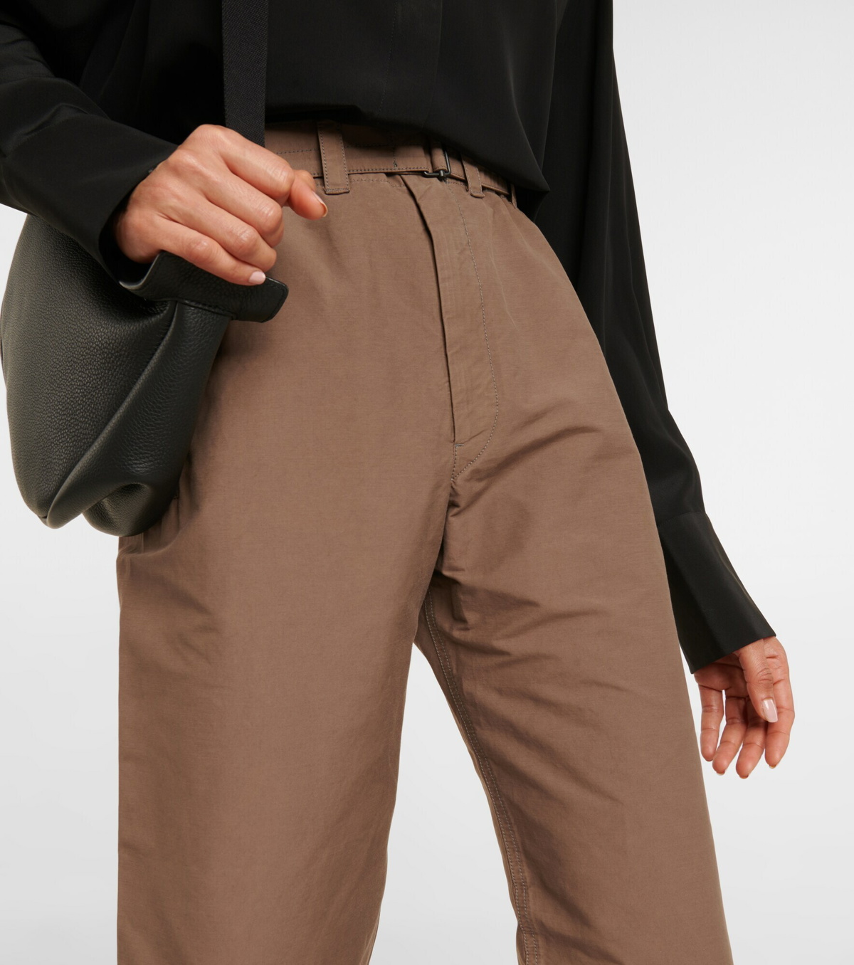 High-Rise Belted Pants