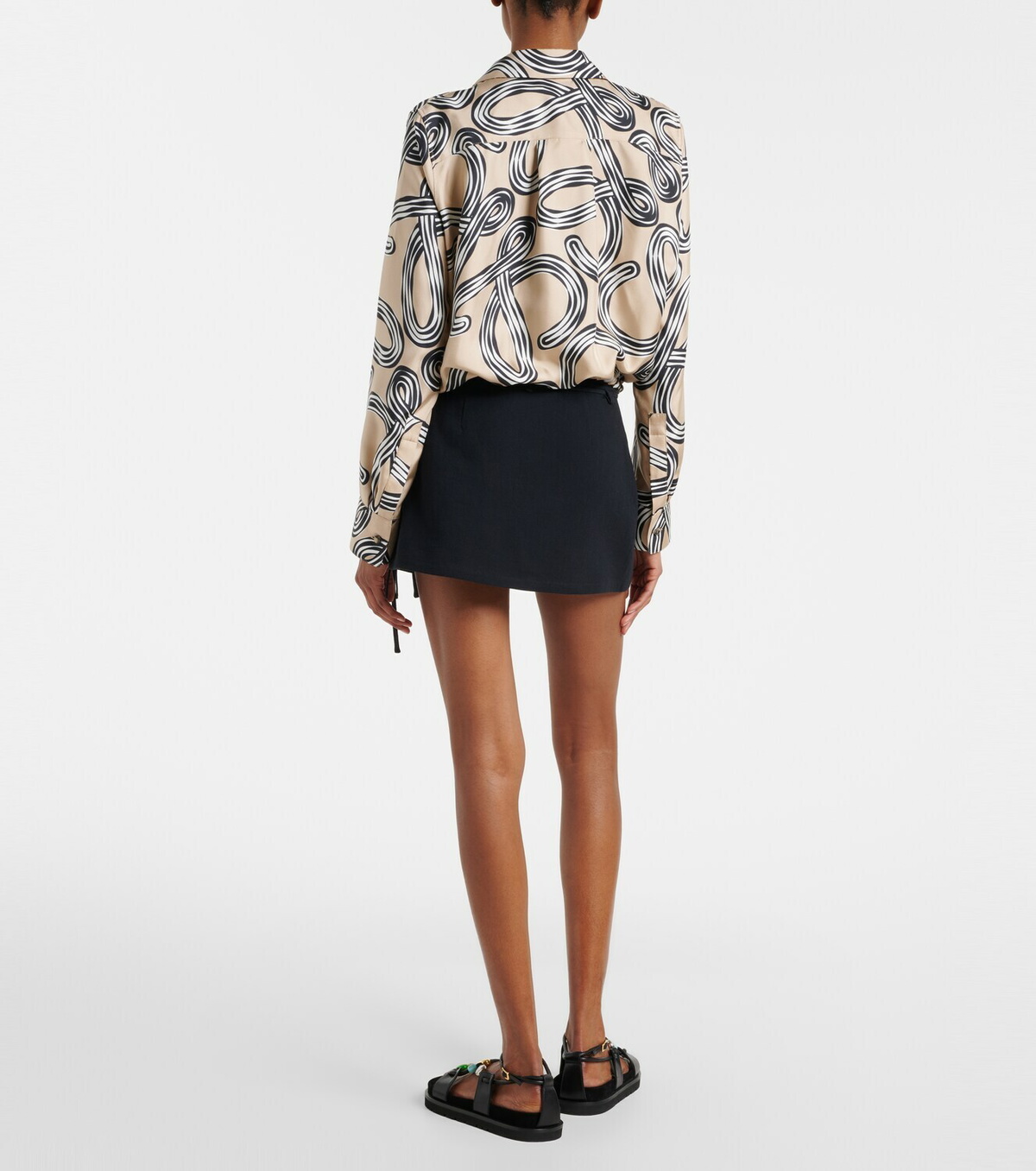 Loewe Paula's Ibiza cotton and silk crêpe skort