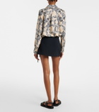 Loewe Paula's Ibiza cotton and silk crêpe skort