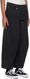 NEEDLES Black H.D. Apron Trousers