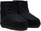 Moon Boot Black Icon Low No Lace Quilted Boots