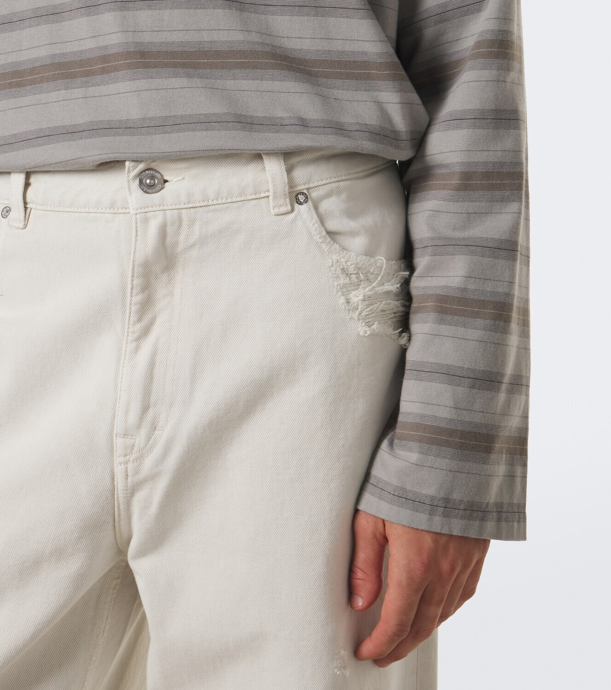 Our Legacy Vast Cut distressed wide-leg jeans