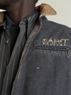 SAINT MXXXXXX - Babylon Detroit Logo-Embroidered Cotton Jacket - Black