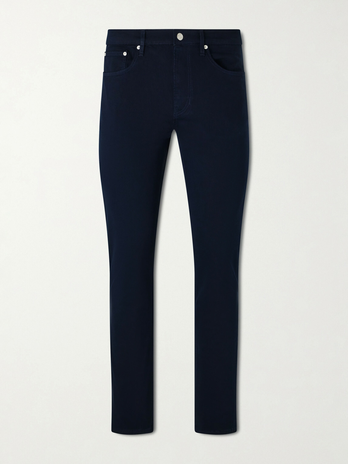 FRAME - Straight-Leg Twill Trousers - Blue