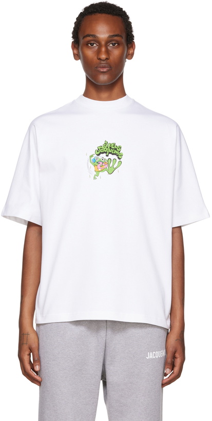 Photo: Jacquemus White Le Papier ‘Le T-Shirt Grenouille' T-Shirt