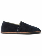 Brunello Cucinelli - Suede Slippers - Blue