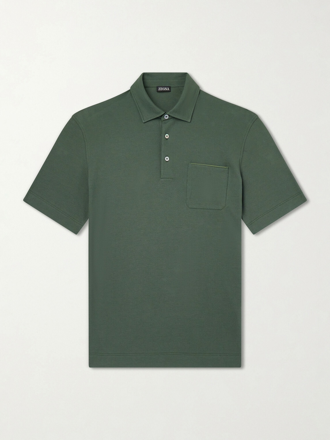 Zegna - Cotton-Jersey Polo Shirt - Green