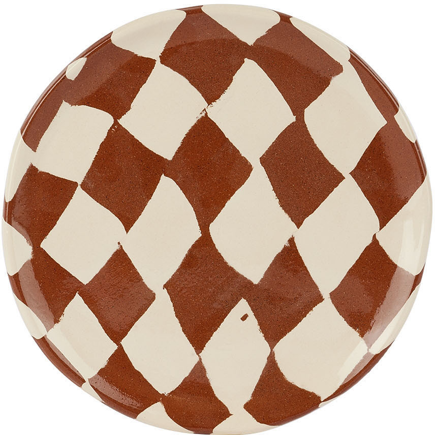 Henry Holland Studio Brown & White Check Side Plate