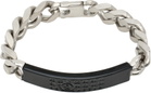 MM6 Maison Margiela Silver & Black ID Tag Bracelet
