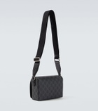 Gucci GG Supreme leather-trimmed canvas crossbody bag