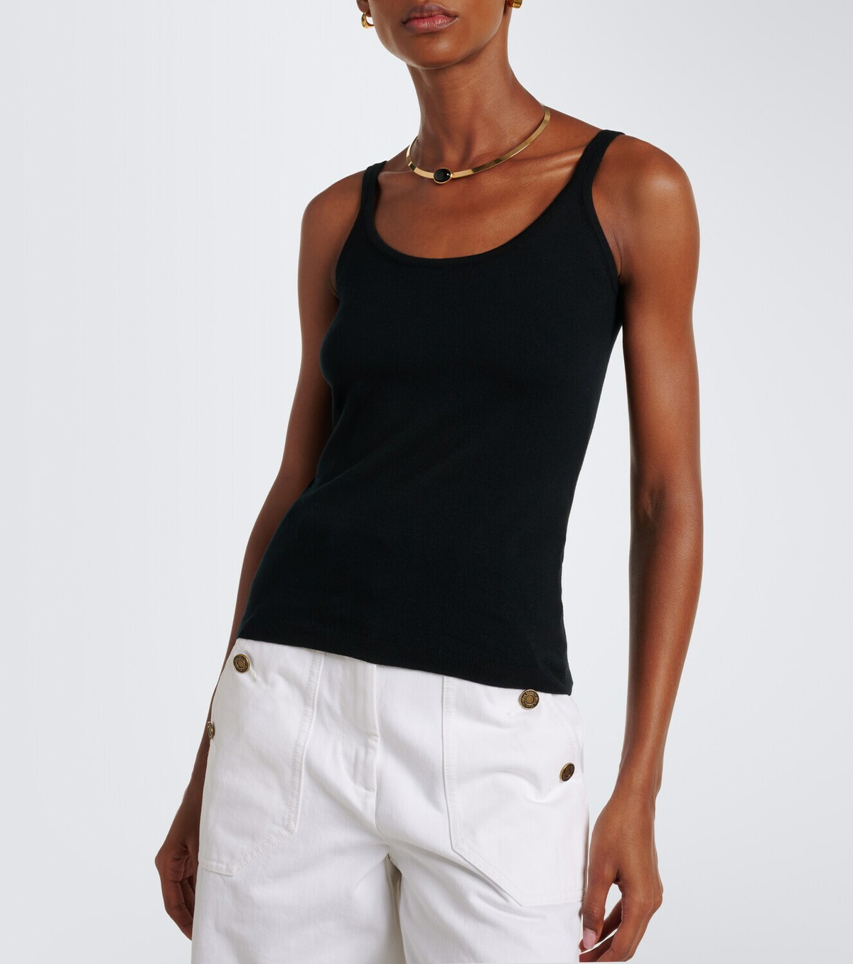 Max Mara Knitted wool-blend tank top