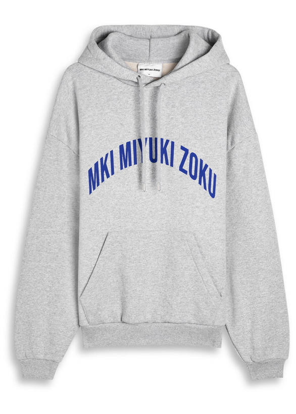 Photo: Mki Miyuki Zoku Arch Hooded Cotton-blend Sweatshirt Grey
