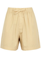 Tekla Unisex Poplin Pyjama Shorts Beige