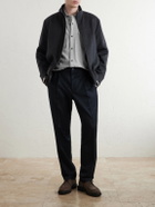 Canali - Lyocell and Cotton-Blend Herringbone Shirt - Gray