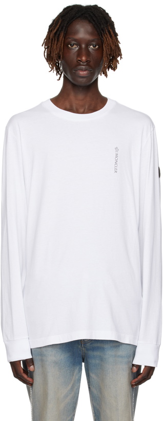 Photo: Moncler White Patch Long Sleeve T-Shirt