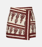 Johanna Ortiz Printed linen wrap skirt