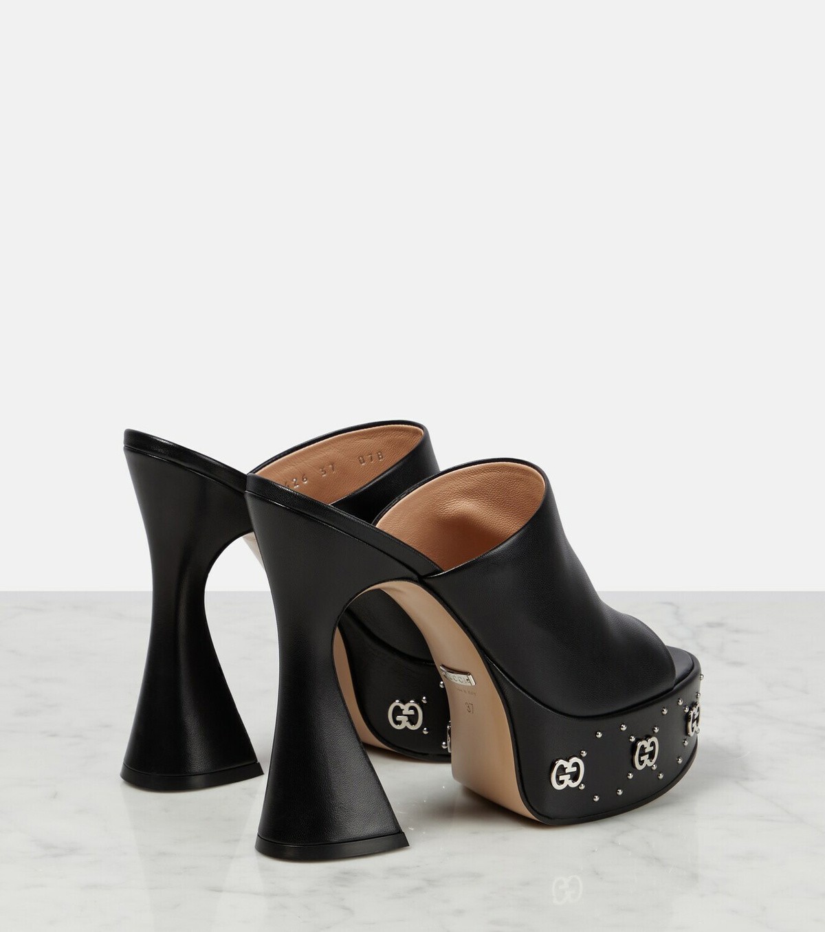 Gucci GG leather platform sandals Gucci