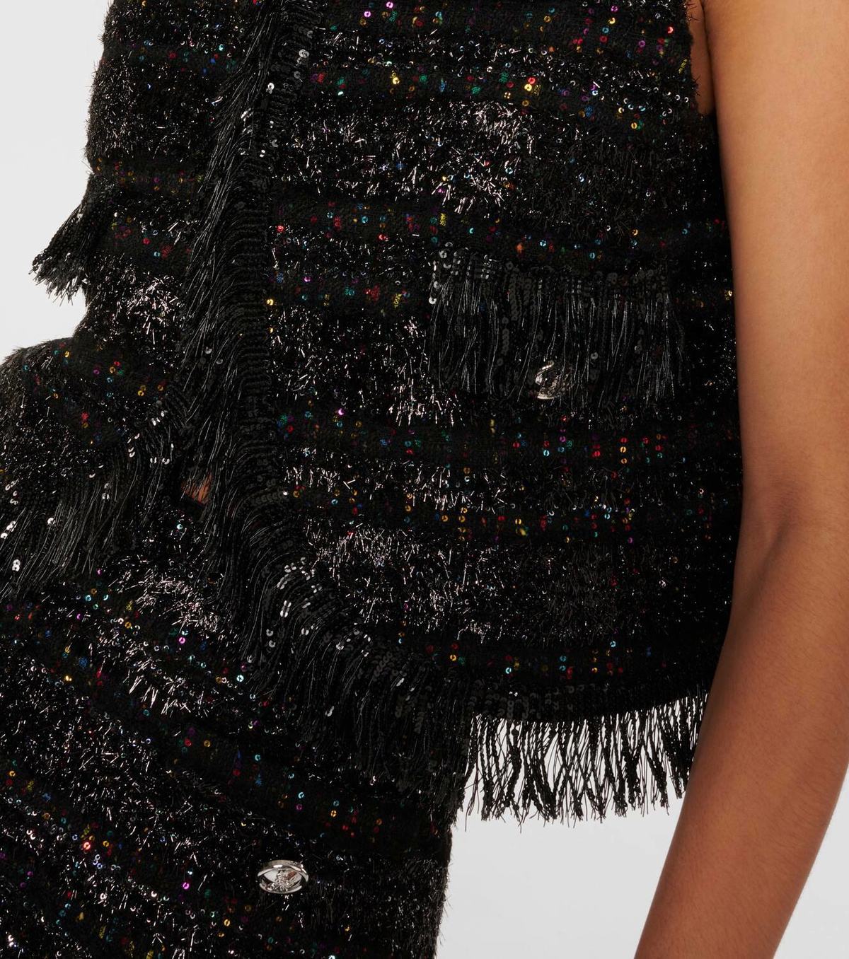 Giambattista Valli Sequined bouclé vest