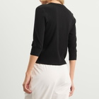 Nothing Written Women's Vintage Button T-Shirt in Black