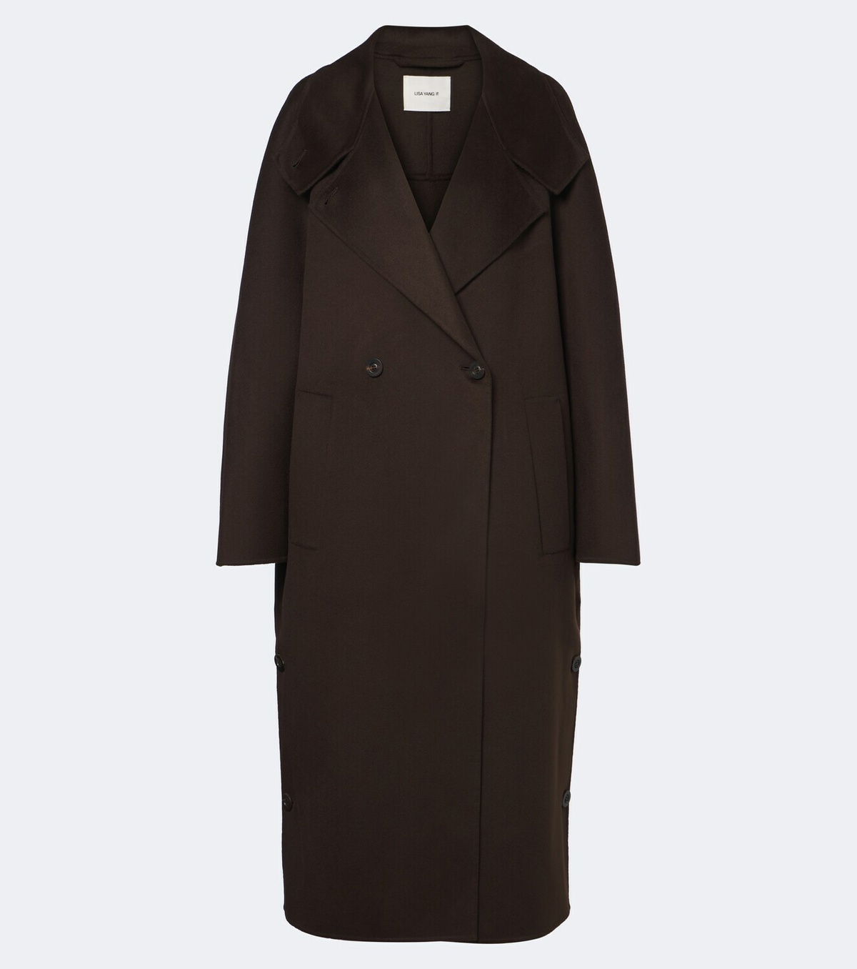 Lisa Yang Double-breasted wool and cashmere coat