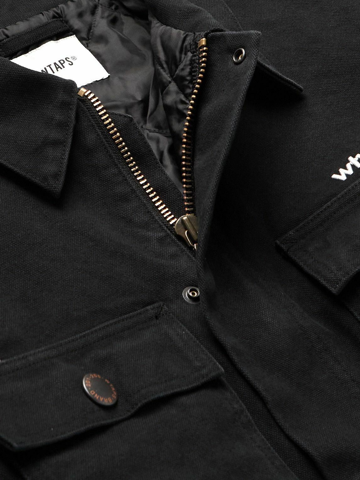 WTAPS - Mich Logo-Embroidered Cotton-Canvas Jacket - Black WTAPS