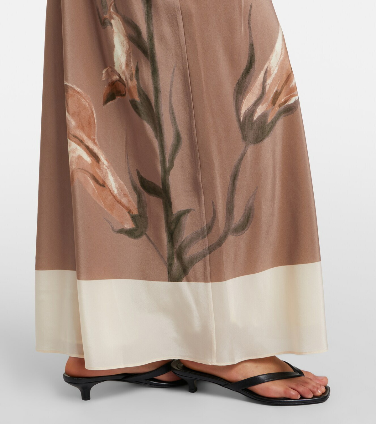 SIR Azaliea floral silk max dress